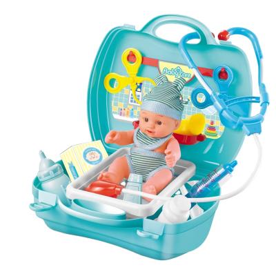 China Toys 2021 Popular Plastic Baby Care Educational First Aid Station Assembled Doctor Play Set Pretend Playset for sale