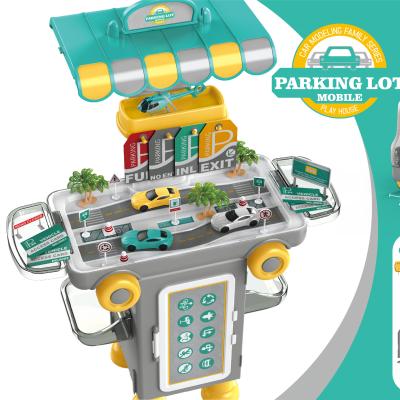 China Educational Pretend Toy Factory Directly Multifunctional 2 in 1 Parking Lot Pretend Play Toys for Children for sale