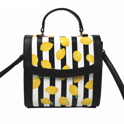 China Fashion Customized OEM Factory Designer Direct China Trend Brand With Lemon Pattern Women Handbag for sale