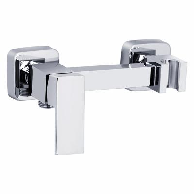 China Without Slide Bar Amazon Bathroom Square Single Handle Hot Cold Water Shower Mixer Brass Faucet Bath Tape With Stand for sale