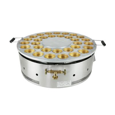 China Energy Saving 32 Holes Stainless Steel Waffle Cake Machine Red Gas Commercial Crepe Bean Machine for sale