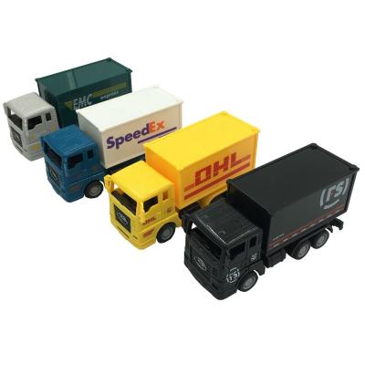 China Cartoon Toys New Arrival High Quality Pull Back Mini Car Express Truck Candy Toy For Kids for sale