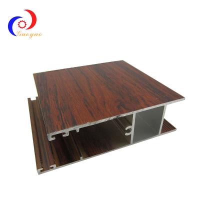 China door & Window Guoyao Profile Manufacturer Aluminum Extrusion Aluminum Profiles For Frames t Track Wood Grain Frame Aluminum Profile for sale