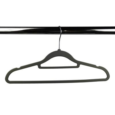 China Flat rubberized non-slip space saving tie rod notched multi function hanger rack painting plastic hangers for sale