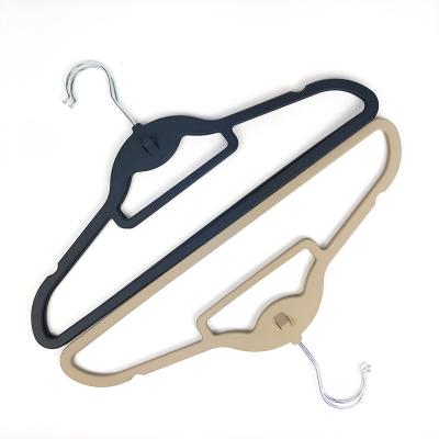 China Colorful rubberized plywood cabinet hanger for shirt fashion brand quick hanger for sale