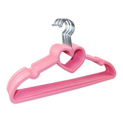 China Save Space Heart Style Wet Used High Quality Cheap Eco-friendly Customized Plastic Suit Hanger For Clothes for sale