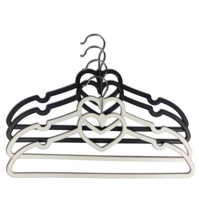 China Heart Shape Closet Amazon Hot Selling Suit Plastic Velvet Hanger for sale