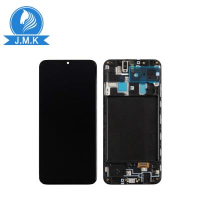 China Glass lcd display for samsung galaxy a20 mobile phone display screen with frame replacement for samsung a205 screen incell for sale