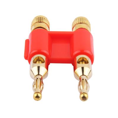 China Vnew Audio Video Top Selling Dual 4mm Red or Black Banana Connector High Quality Audio Adapter For Audio Video for sale