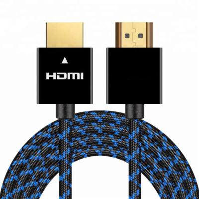 China Vnew high speed 2m braid aluminum foil shield hdmi 4K 3D 1080/2160P nylon multimedia hdmi cable for HDTV for sale