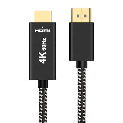 China Vnew Multimedia Customized Length Displayport To HDMI CABLE 4K 60Hz DP To HDMI Gold Plated Cord 6 Feet Cable For Mobile Phone for sale