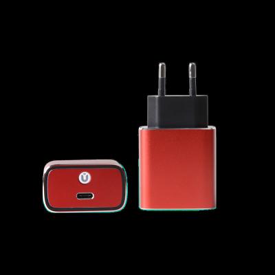 China Vnew Top Selling Mobile Phone Qc3.0 Aluminum Alloy EU Plug In USB Wall Charger Travel High Speed ​​Charging Adapter for sale