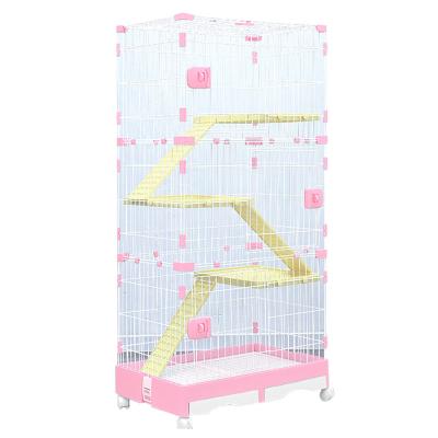 China Durable Breathable 3-Layer Comfortable Pet Cage Hutch For Cats Rabbits Small Animals for sale