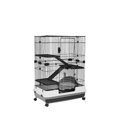 China Breathable Indoor Luxury Two-Layer Iron Cage Pet Rabbit Cage For Sale Suitable For Cats Guinea Pigs for sale