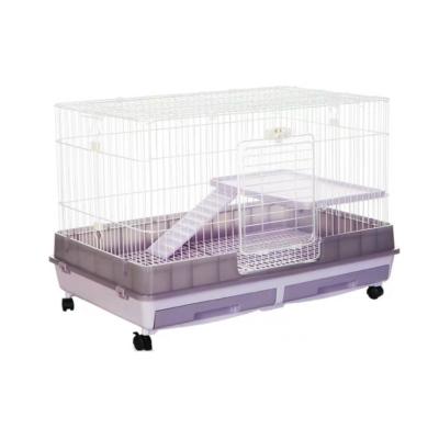 China Breathable The Hot Product Of RIYOKA Rabbit Cage Easy To Install Pet Large Rabbit Cage With Wheels Small Animal House for sale