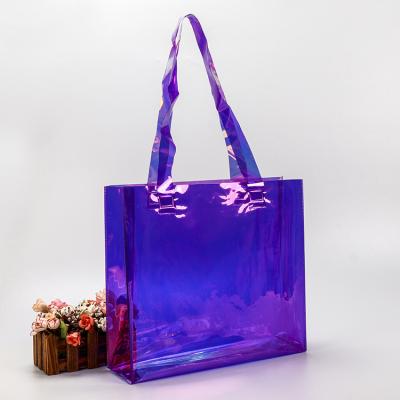 China Fashion Popular Clear PVC Handbag Laser Bag Customization Plastic Bags Clear PVC Bag for sale