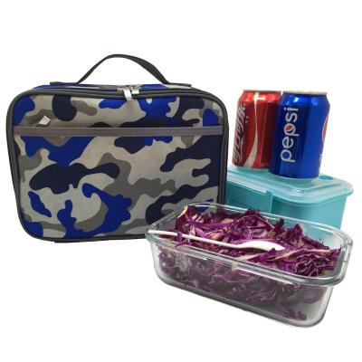 China Oxford Cloth Fashion Camouflage Oxford Cloth Heat Preservation Bag Lunch Bag Student Lunch Bag New for sale