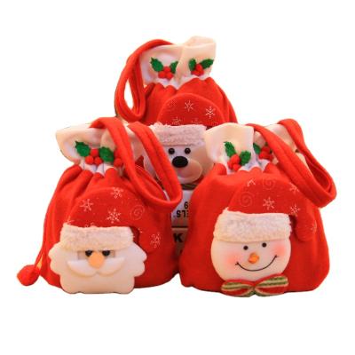 China Popular Christmas Ornament Cloth Sweets Handbags Children's Gift Bags for sale