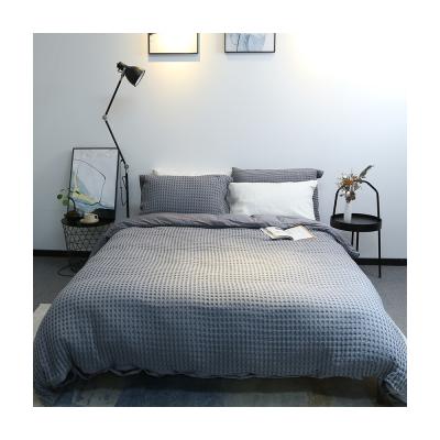 China The Latest Design New Arrival Waffle Quilt Cover Bedding Bamboo Cotton Duvet Cover Set Nondisposable for sale