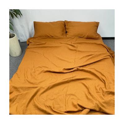 China Brown Linen 100% Linen Pillowcase Cover Pillowcase 2021 Silk Bed Linen Anti-Static Friendly Pillow Case for sale