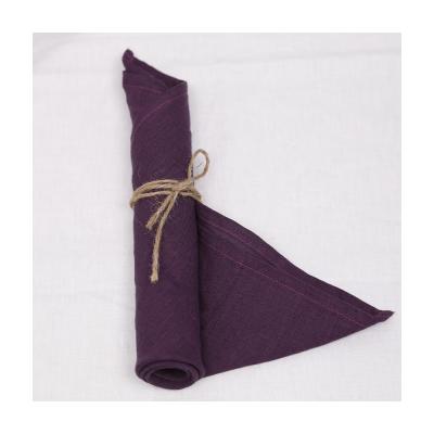 China Non-disposable Vintage Washed Dinner Napkin Table Napkin Pure French Linen Linen for sale