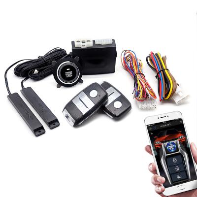 China Keyless APP Control Kit Start Stop System Remote Start Engine System Auto Car Alarm PKE Entry Central Lock for sale