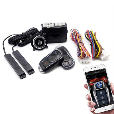 China Car Alarm With Start Stop Auto Start Stop Push One Button Entry Keyless System Alarm With Auto Start Smart Key Remote Start For Car Automotive Accessories for sale