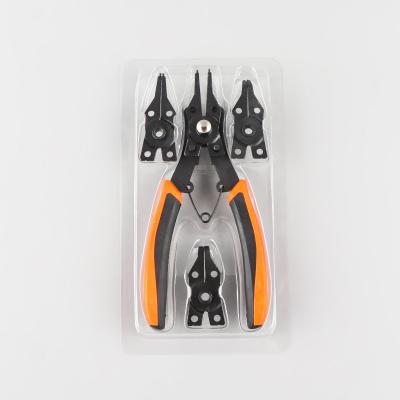 China MULTI FUNCTIONAL Hot Sale Multi-function 4 Interchangeable Heads Repair Tools Retaining Ring Plier for sale