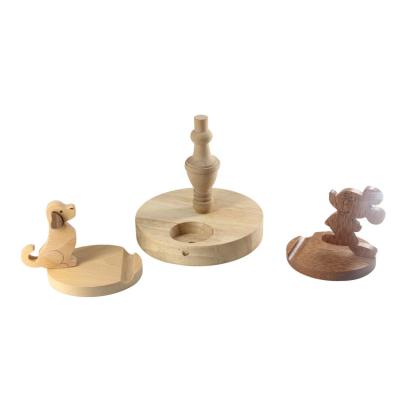 China Aluminum Custom Precision Mobile Phone Holder Wooden CNC Rotating Center Parts for sale