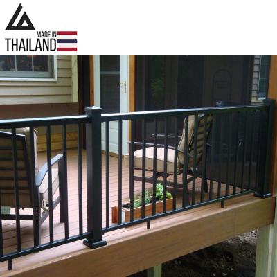 China Outdoor Low Price Easily Assembled Classic U Channel Powder Coated White Aluminum Balcony Stair Railing for sale