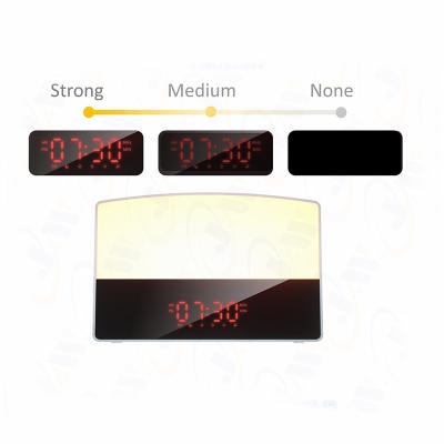 China Hotel AMAZON HOT SELLER WAKE UP LED LIGHT TABLE CLOCK WITH INDOOR TEMPERATURE for sale