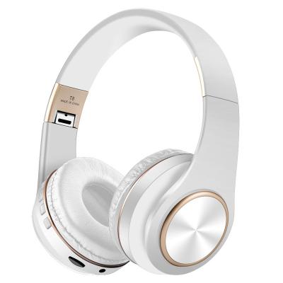 China Perfect Sound Hot Selling Cheap Headset T8 Wireless Noise Cancelling Headphones With Microphone TF Stereo bass Fone De Ouvido gaming  Headset for sale