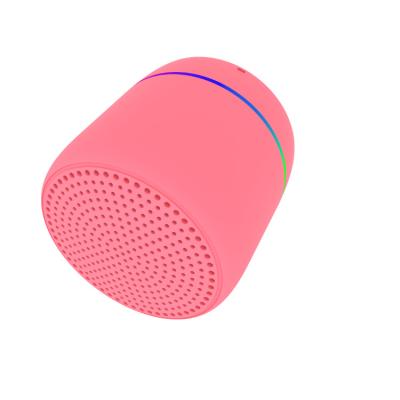 China Wireless Charger for Mobile Phone Portable mini music BT speaker with macaron rainbow LED candy color Wireless Sound Outdoor Speaker For Party/Picnic Activities for sale