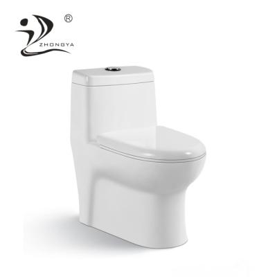 China ZHONGYA China Supply Sanitary Ware Double-flush Modern Ceramic Siphon One Piece Toilet Bowl For Bathroom for sale