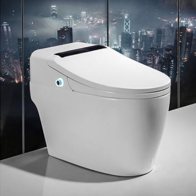 China ZHONGYA Auto Operation Feet Sensor Smart Toilet Cistern Heat Accumulate Cover Type Intelligent Automatic Toilet for sale