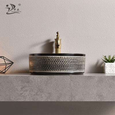 China Modern Basin Art Table Hand Top Lavatory Sanitaryware Ceramic Bathroom Sink for sale