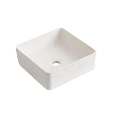 China MEIYANI Kast Above Counter Basin Hot Sale Eco-friendly Rectangle Shape Pink Concrete Wash Cement Sink for sale