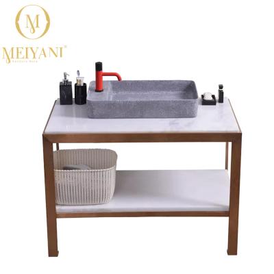 China Easy clean industrial concrete European market terrazzo style washbasin MEIYANI cement hand basin outdoor washbasin for sale