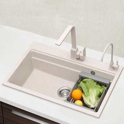 China Modern High Quality Customized Kitchen Sink Restaurant Hotel Kitchen Quartz Sink for sale