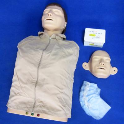 China Human Simulation First Aid CPR Training Manikin Realistic Core Skills Half Body With Monitor for sale