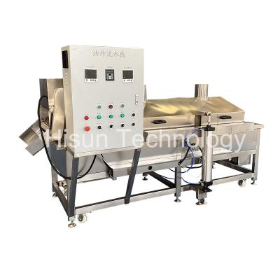 China Hotels Pork Bark Frying Machine 200Kg/H Pork Chips Peeling Chips Fryer Scratchings Chicken Skin Frying Machine for sale