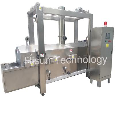 China Hotels Automatic Potato Finger Chips Deep Fryer Continuous Conveyor Belt Dough Falafel Frying Machine for sale