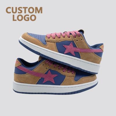 China CUSHIONING custom made sneakers high quality genuine leather men basketball skate board shoes for sale