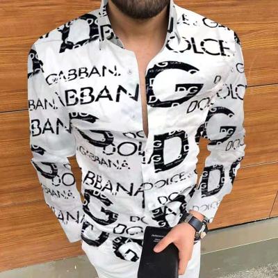 China 2022 New Border Men's Autumn Floral Print European Size Long Sleeve Shirt Hawaiian Cardigan For Men Designer 3d Copy for sale