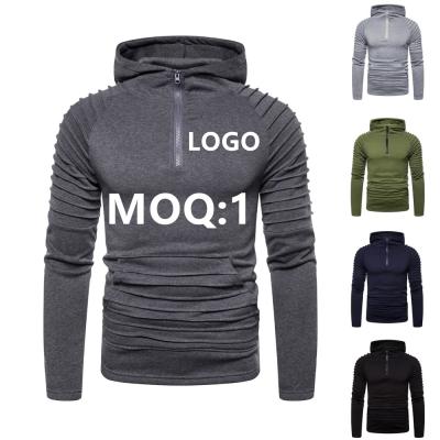 China Wholesale Anti-Wrinkle Mens Cotton Zipper Fitness Wear Custom Muscle Slim Fit Sports Hoodie Workout Cotton Gym Pullover Breathable Hoodie for sale