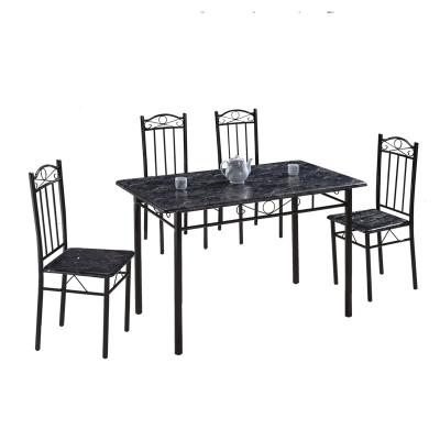 China 2021 hot sale modern fashion restaurant furniture modern style dining table 4 seater table and chair wood set for sale