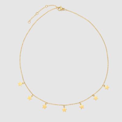 China Accept Refund Money In Case High Quality Stainless Steel Star Necklace Suit Charm Gold Plated Chain Necklaces Tiny Star Pendant Necklace For Women for sale