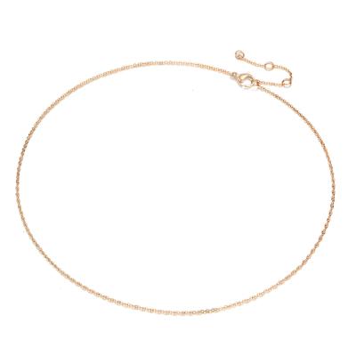 China Accept Refund Money In Case Jewelry 316L Stainless Steel Necklace Women Minimalist Jewelry Layering Necklace Simple Gold Plated Chain Necklaces for sale