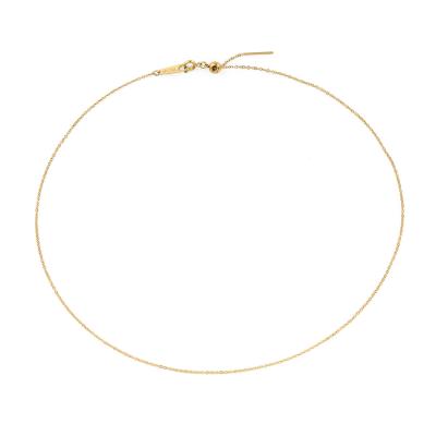 China Accept Money Back In Case New Design Minimalist High Quality Women Men's Stainless Steel Necklace Gold Plated Round Charm Necklace Chain Wholesale for sale