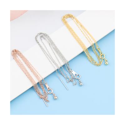 China Accept Money Back In Case Fashionable Necklace 316l Stainless Steel Jewelry 14k Gold Plated Thin Snake Base Chain Necklace For Women for sale